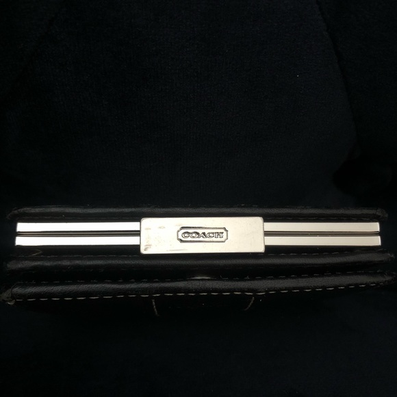 COACH Black Genuine Leather Bifold Wallet - Picture 2 of 7